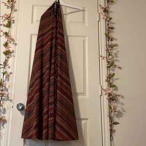 Full length halter dress